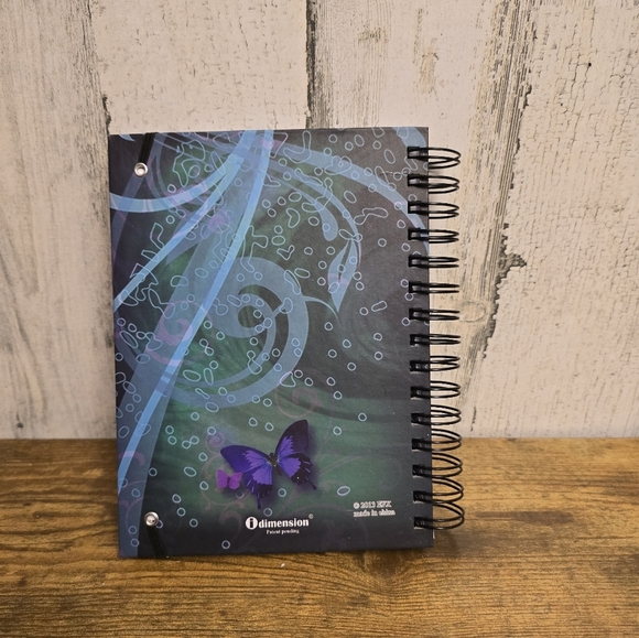 3/$15 Never Used Purple Butterfly Spiral Notebook Psalm 91:11 - Picture 4 of 8